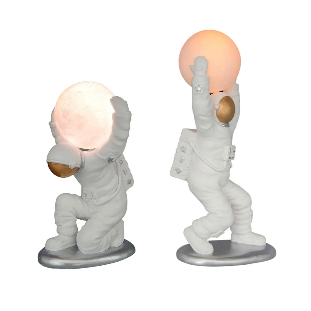 

LED Lamp Astronaut Spaceman Statue Home Decor Desktop Ornaments Art Sculpture Office Adornment Figurines Miniatures