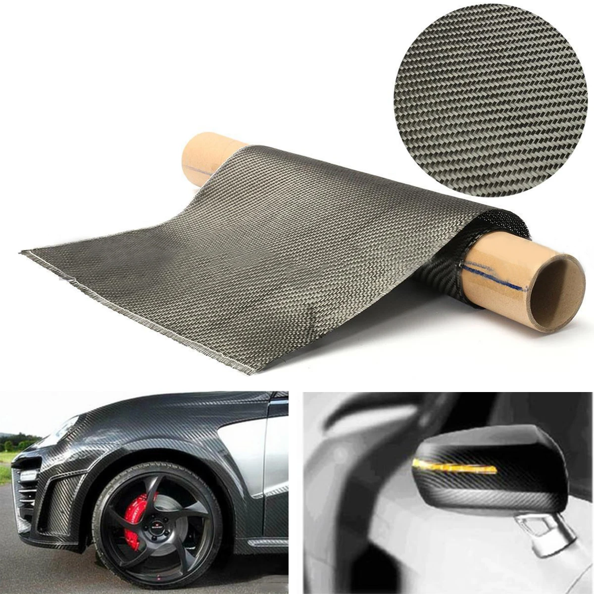 Тканевая Обмотка из углеродного волокна 3K декоративная лента для автомобиля