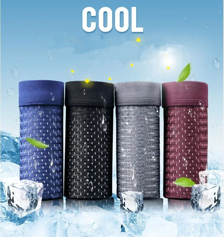 

4pcs/Lot Men's Panties Male Underpants Man Pack Shorts Boxers Underwear Slip Homme Calzoncillos Bamboo Hole Large Size 6XL7XL8XL