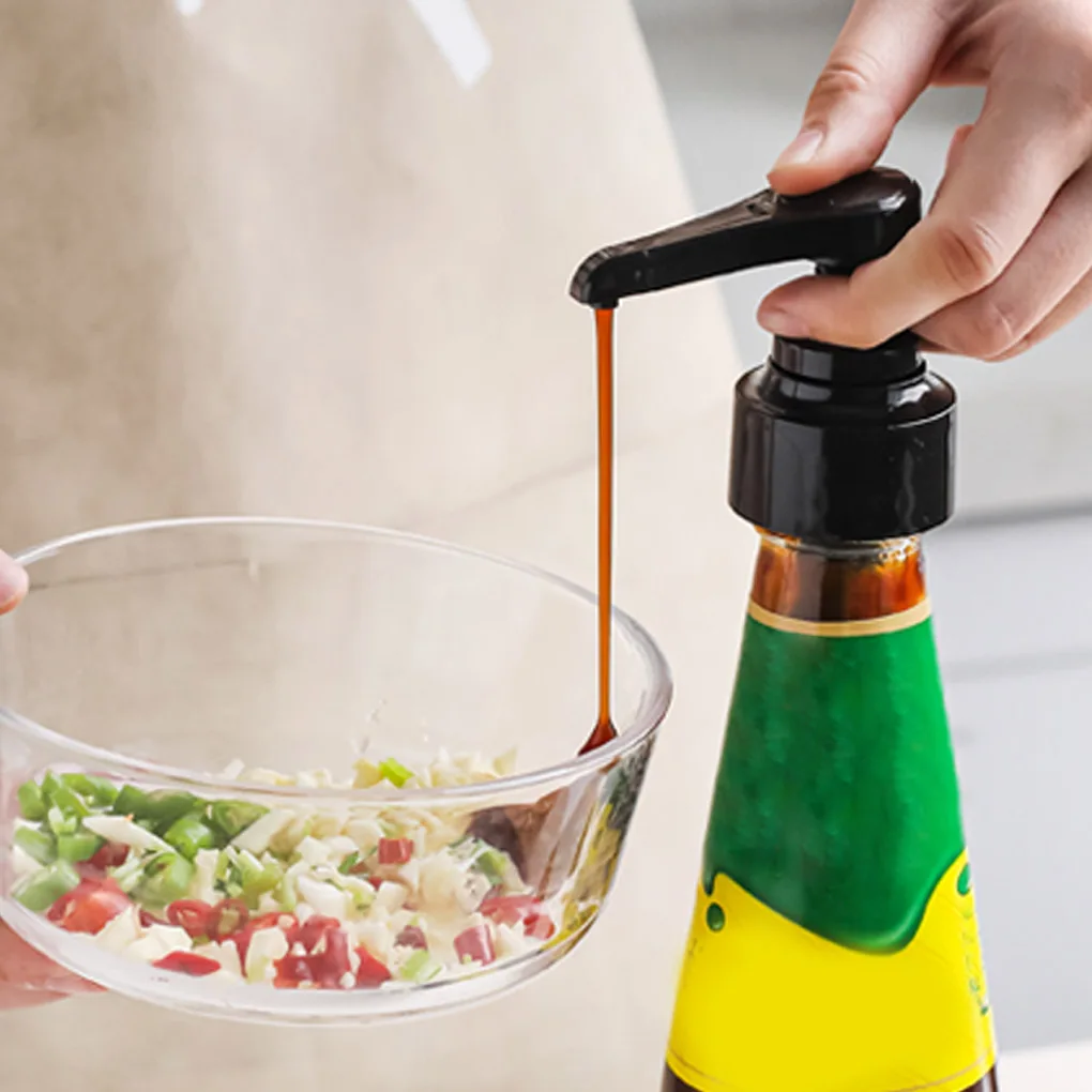 

Kitchen Multi-Use Extruder Oyster Sauce Bottle Pressure Mouth Ketchup Press Pump Head Fuel Consumption Press Spray Dispenser
