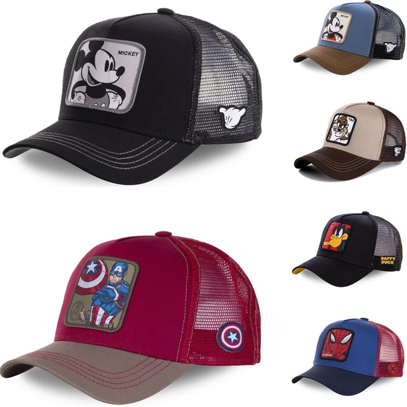 Бейсболка Мужская/Женская/Мужская сетчатая брендовая бейсболка с рисунком аниме