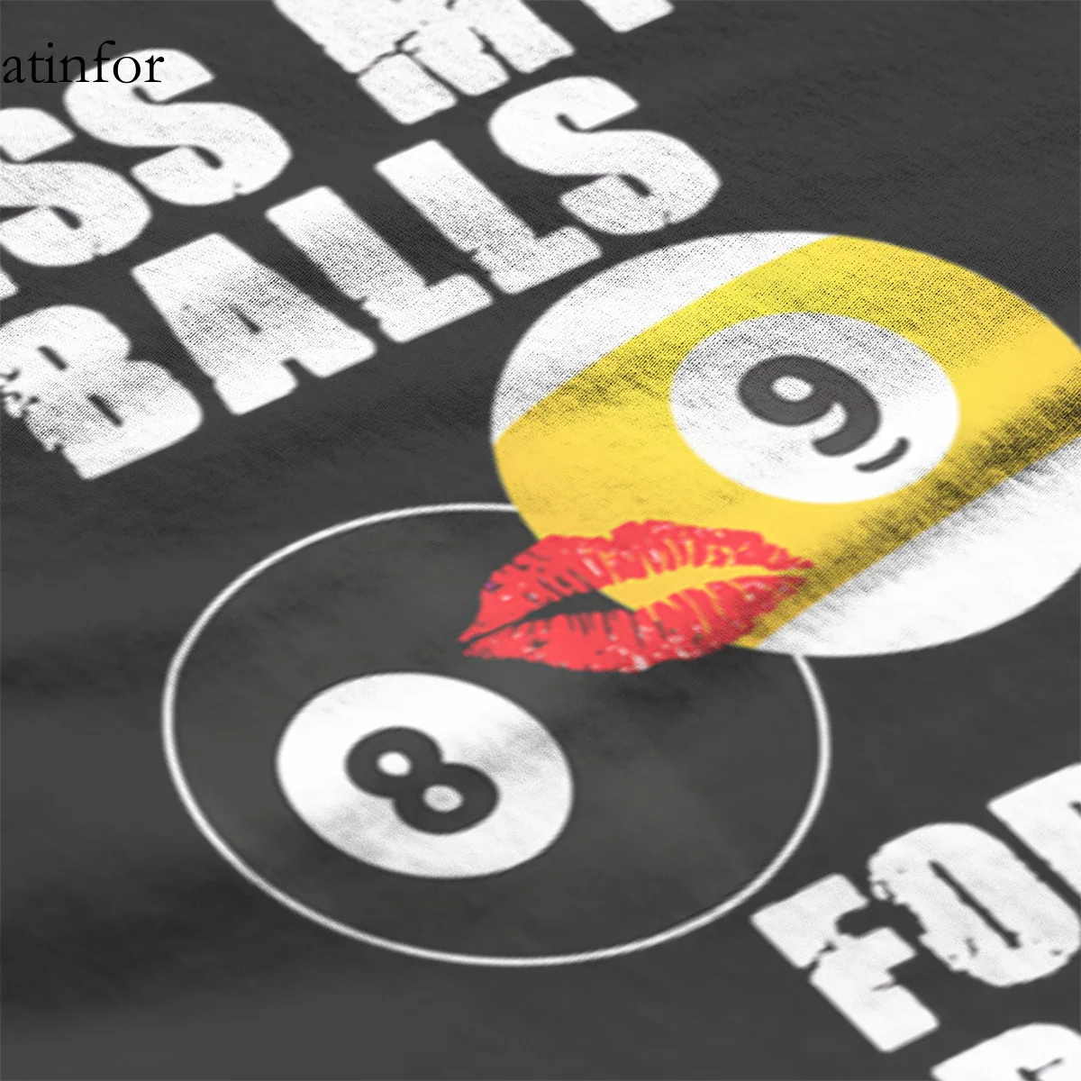 Рубашка Kiss My Balls For Good Luck забавная бильярдная необходимая вещь оригинальные игры