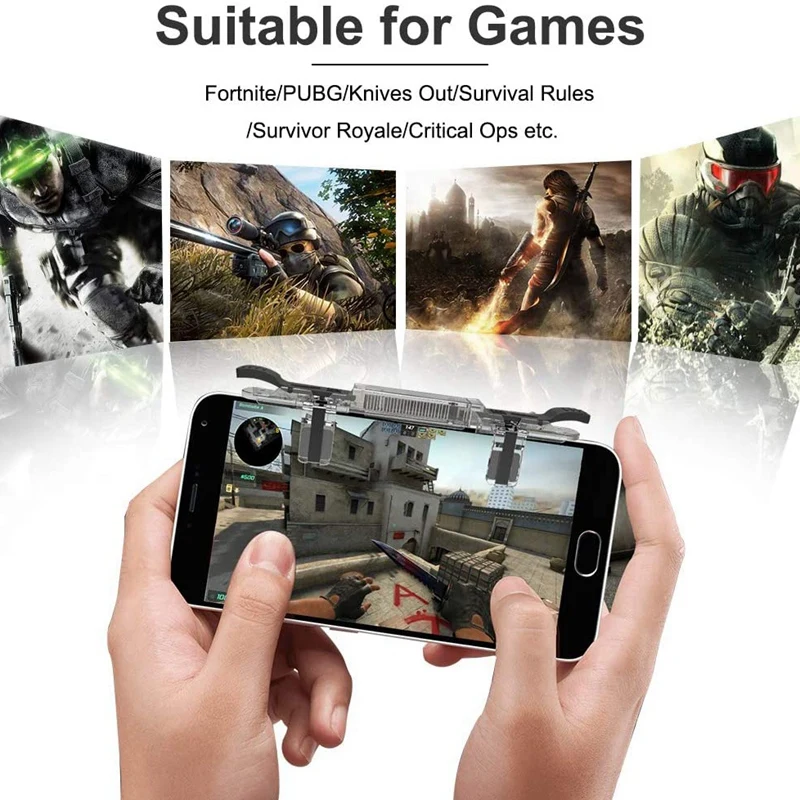 Top Deals Mobile Game Controller for PUBG/Rules of Survival Trigger Aim Button Joystick iPhone/Android Smart Phones | Электроника