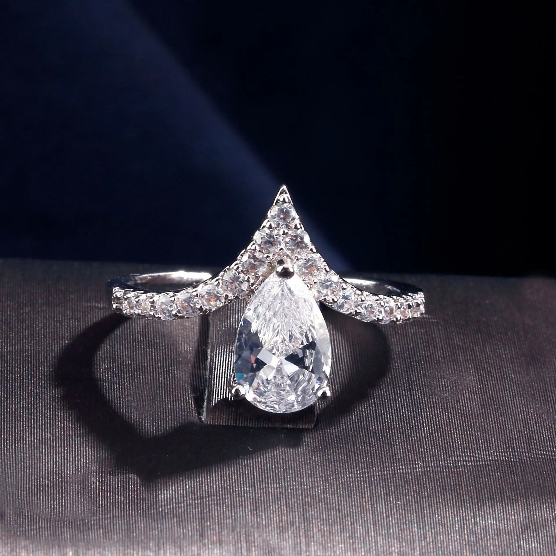 Новинка 2020 модное кольцо из стерлингового серебра 925 пробы с грушей для