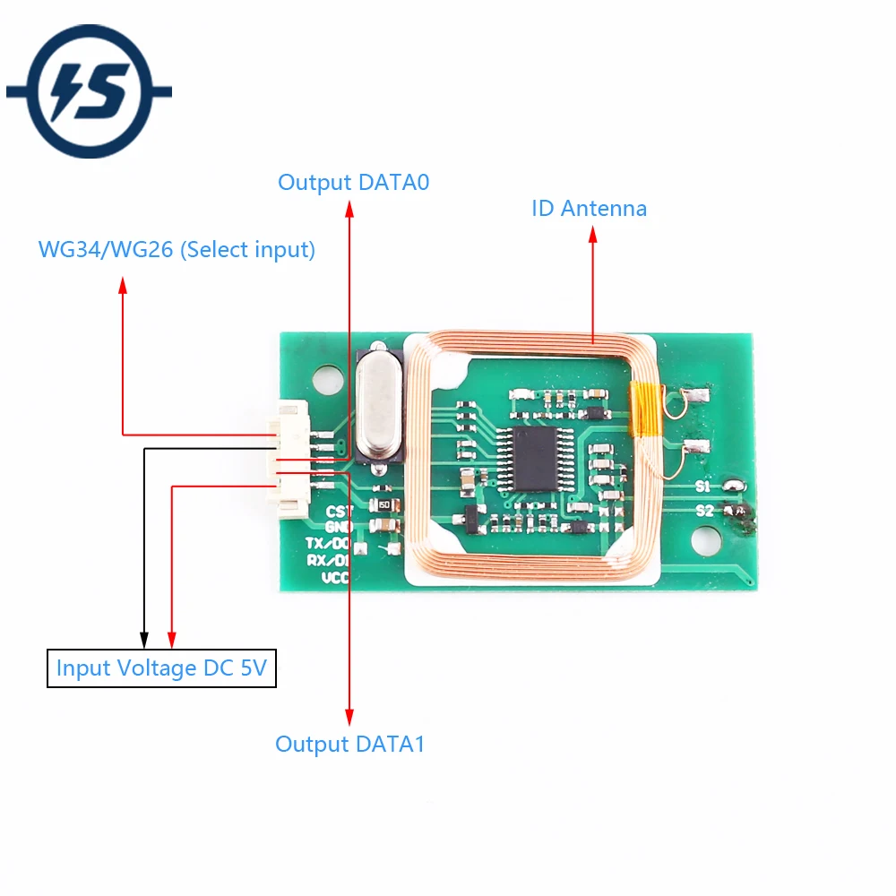 Модуль беспроводного Считывателя RFID 13 56 МГц 125 кГц двухчастотный Wiegand WG26 WG34/UART ID IC