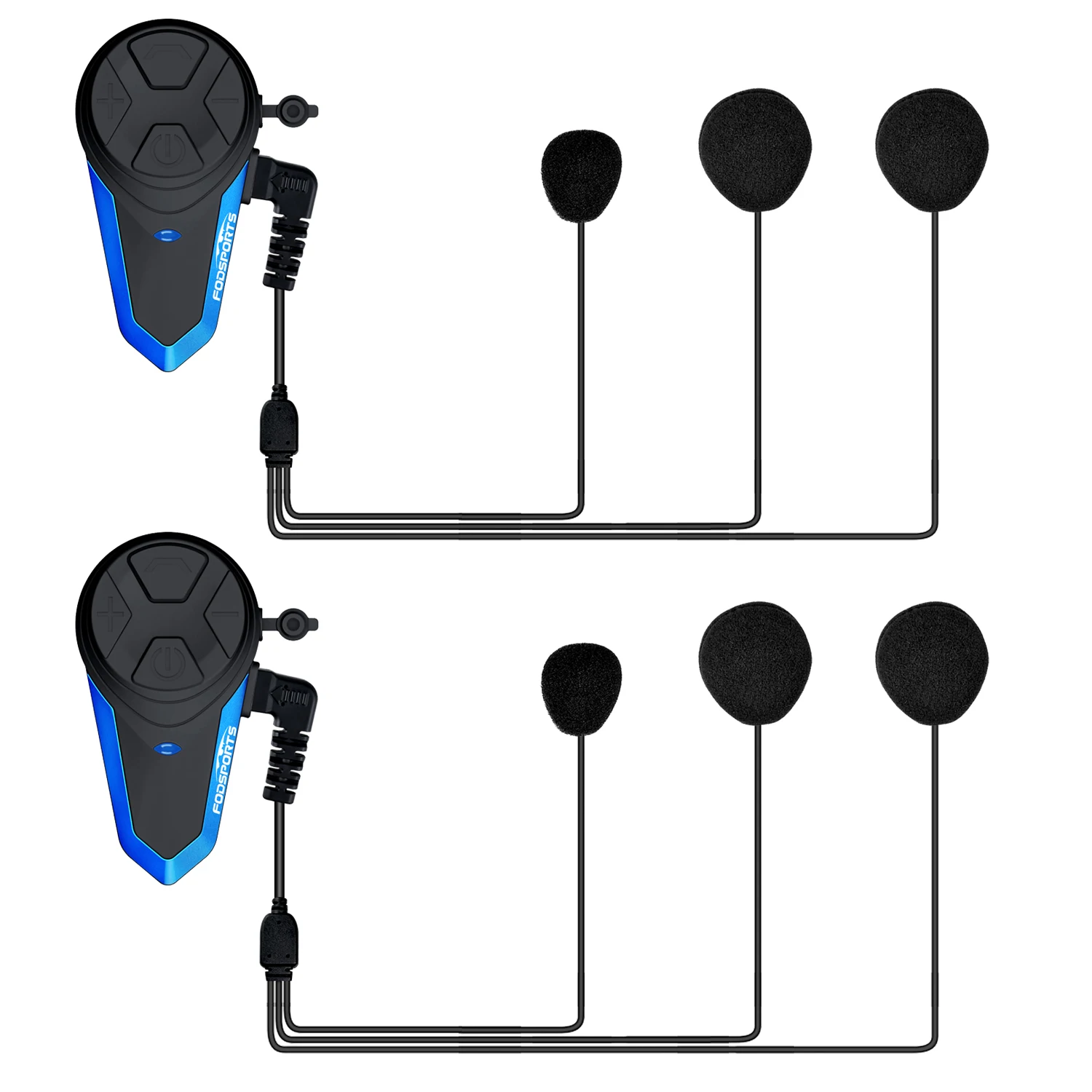 2 шт Fodsports домофон BT-S3 с fm-радио 2 всадника Bluetooth Мотоциклетный домофон шлем гарнитура bt Переговорная связь - Цвет: 2 soft microphone
