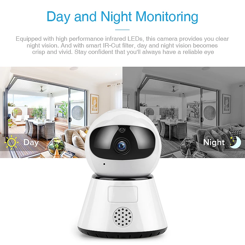 FREDI 1080P YCC365 Автоматическая отслеживающая облачная IP камера домашняя