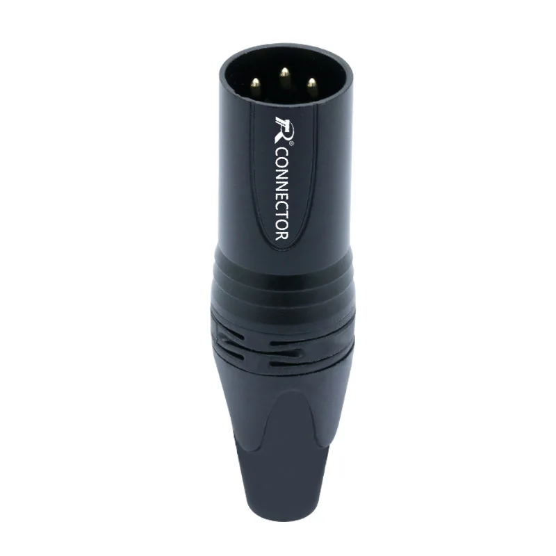 3PIN XLR разъем микрофон штекер мужской женский адаптер MIC провода разъем 6 цветов предложение 1 комплект M/F - Цвет: RTC2015M-Black