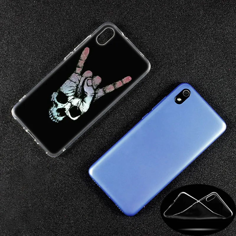 Роскошный силиконовый чехол-роллер с черепом для Xiaomi Redmi K20 Pro 7 7A 6 6A 4X5 Plus S2 GO Note 8 7 6 5 Pro 4 Модный чехол