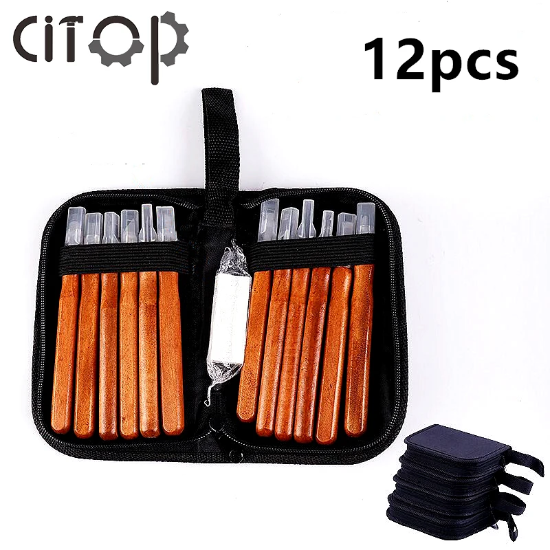 

Citop Woodworking Professional DIY Tools Wood Carving Chisels Knife 5/6/7/9/10/12pcs/Set For Basic Wood Cut Gouges Hand Tools