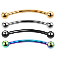 1pc implant titanium snake eye tongue ring 16g fashion curves rod in tongue eyebrow body piercing jewelry for women teens gifts