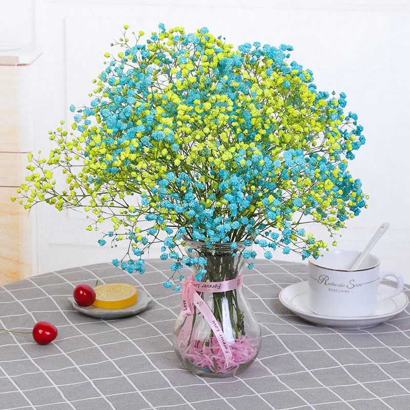 

60 г/Гипсофила, Натуральные сушеные цветы, ветки, высокое качество, детское дыхание, украшение для свадебной вечеринки, букет