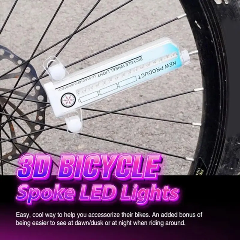 3D подсветка для колес велосипеда светодиодный светильник s 1/2 шт. красочные