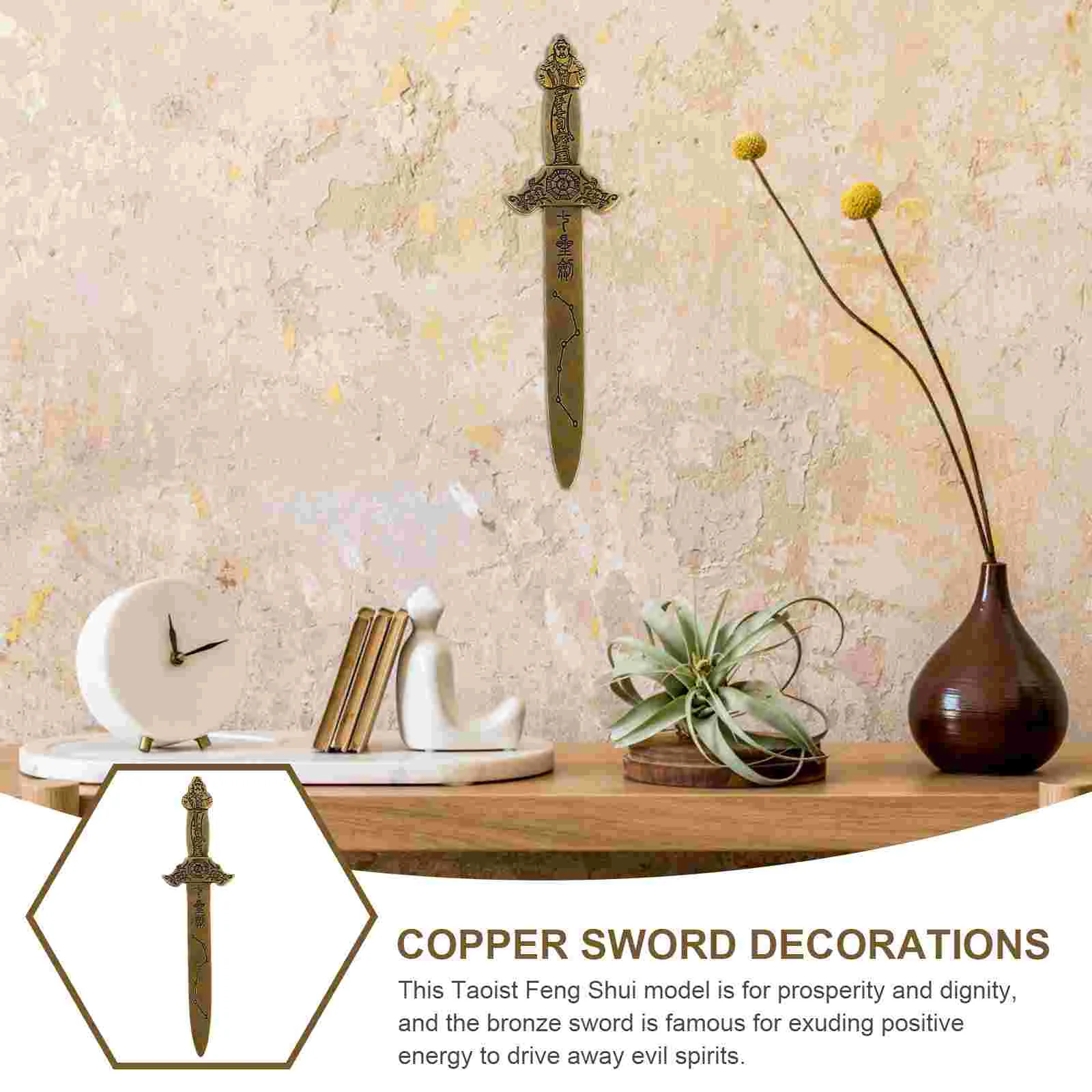 Adorno Feng Shui de cobre, forma decorativa, decoraci&oacute;n del hogar, 1 ud.-5