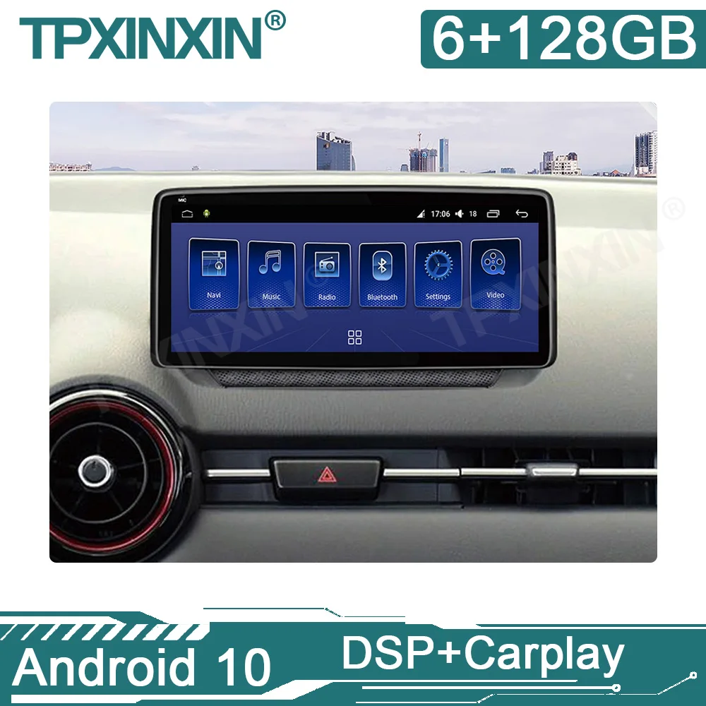 

Автомобильный DVD-проигрыватель Android10.0, 6 ГБ + 128G, радио, головное устройство для MAZDA CX-3, 2018, 2019, GPS-навигация, стерео радио, головное устройство