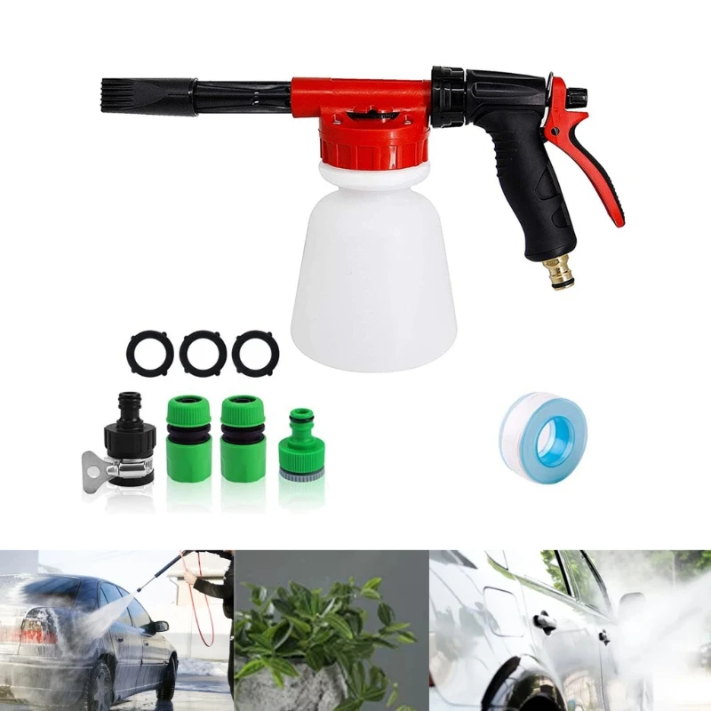 

1 Set Snow Foam Lance PVC Bottle Foam Cannon Ergonomic Handle Foam Dispenser Quick Release Adjustable Nozzle
