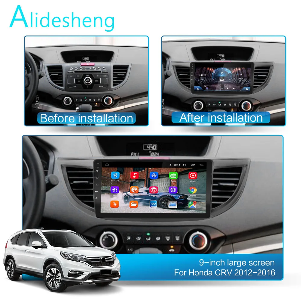 4G + 64G DSP 2 din Android 9 0 чистая Автомобильная радио мультимедиа видео плеер для Honda CRV CR V