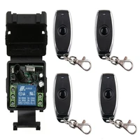 dc12v 24v 1ch 1 ch 10a remote control light switch relay output radio receiver module one button metal remote garage doorlamp