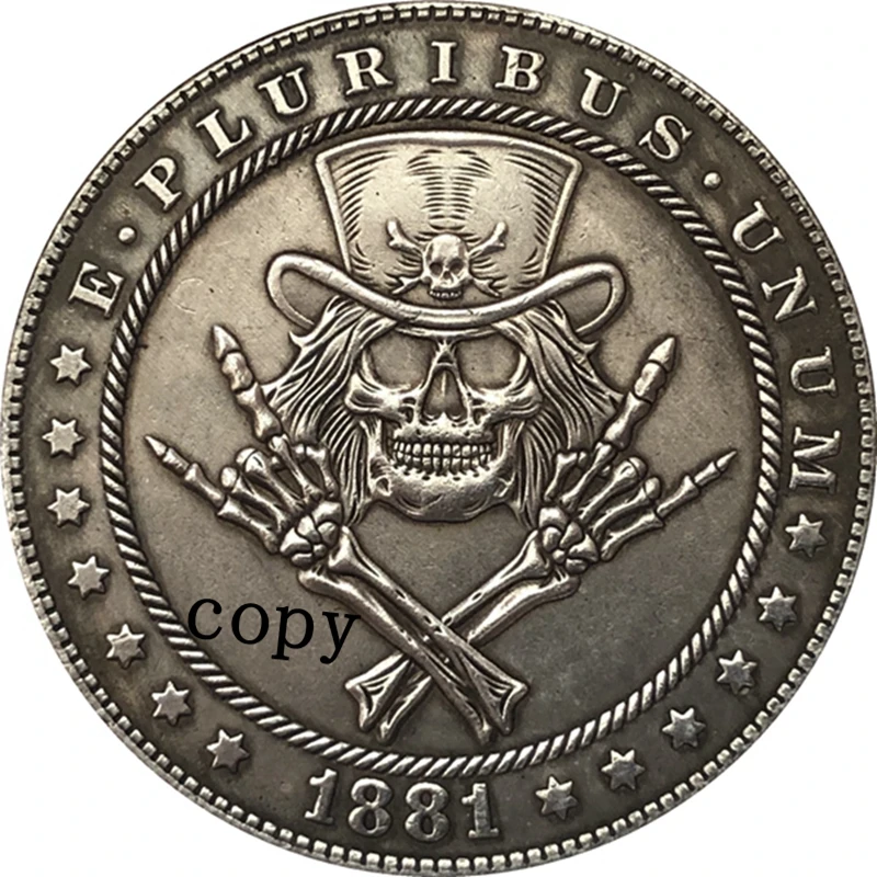 

Hobo Nickel 1881-CC копия монеты доллара США Моргана 259