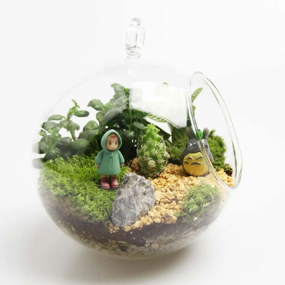 Стеклянная ваза подвесная для растений и цветов многофункциональный подсвечник