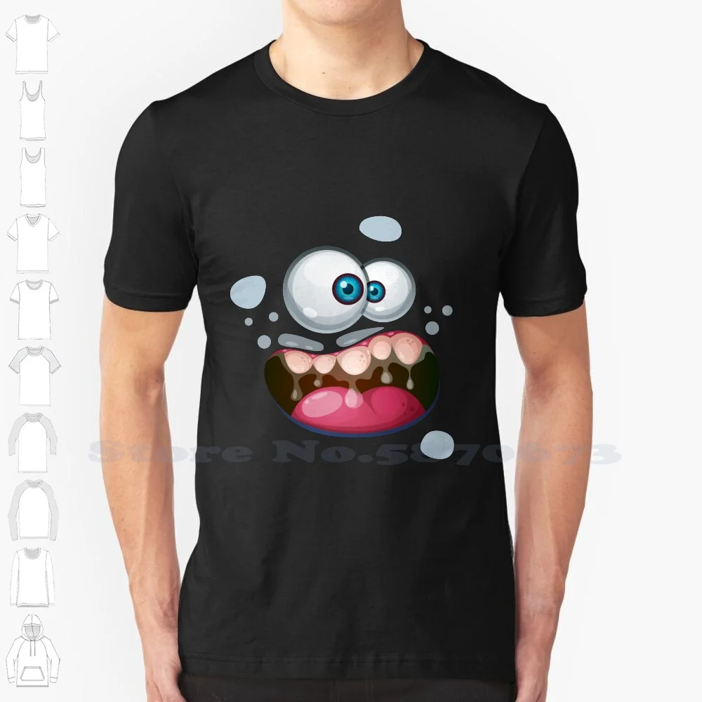 

Scary Halloween Monster Face Screaming Fashion Vintage Tshirt T Shirts Ghost Halloween Happy Boo Terror Scared Scary Purple