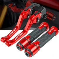 motorcycle accessories handlebar handle grips ends adjustable foldable brake clutches levers for honda nc700x nc700 x 2012 2013