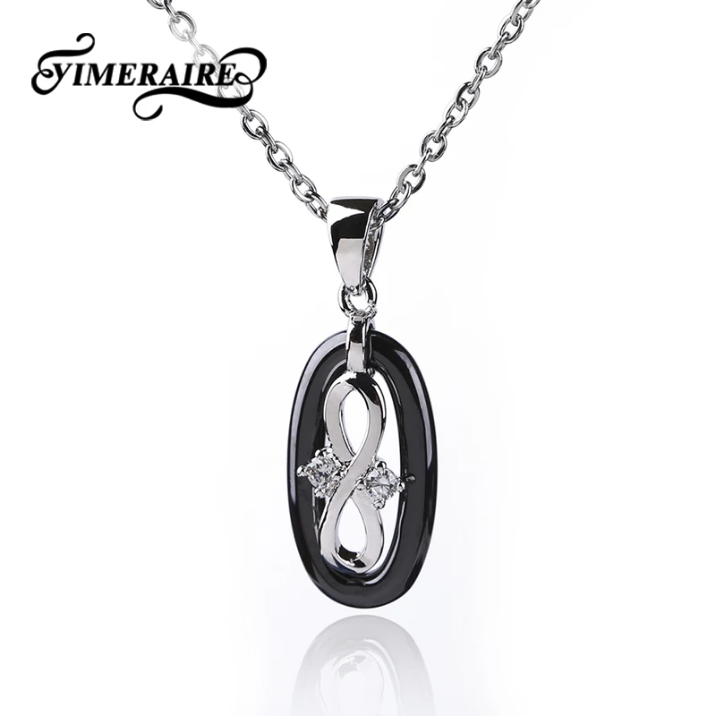 TUHE капли Кристалл Медь бесконечная Бесконечность с черными овальными