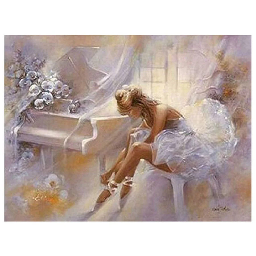 5d Diy алмазная живопись балетные костюмы для девочек пианино квадратные Кристалл