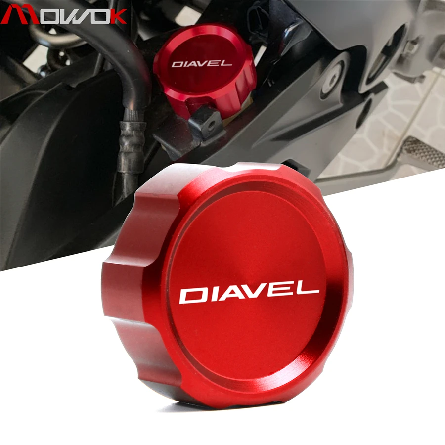 

For Ducati Diavel 2010-2014 2011 2012 2013 Motorfiets Accessoires CNC Aluminium Rear Brake Reservoir Cover Caps