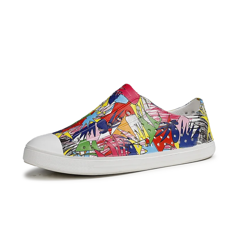 

Summer Men's Sandals Breathable Light Crocks Hole Shoes EVA Clogs Garden Color Painting Shoes Crocse Beach Flat Women sandal