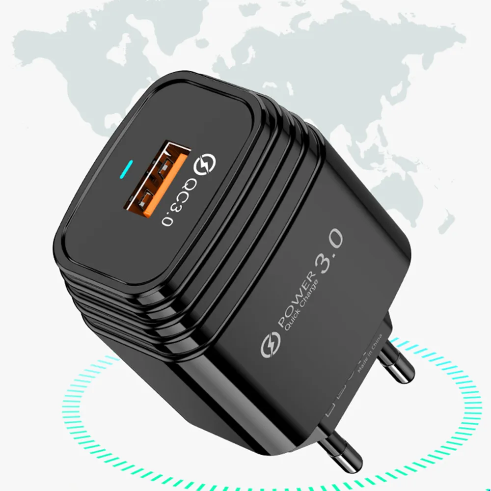 Bakeey Quick Charge QC3.0 универсальное портативное зарядное устройство USB для быстрой зарядки для путешествий штепсельная вилка EU US UK для samsung Xiaomi 9T Redmi