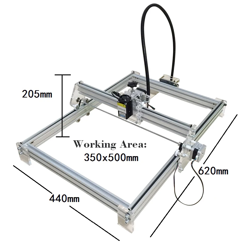 Лазерный гравировальный станок сделай сам 15 Вт рабочая зона 35*50 см для