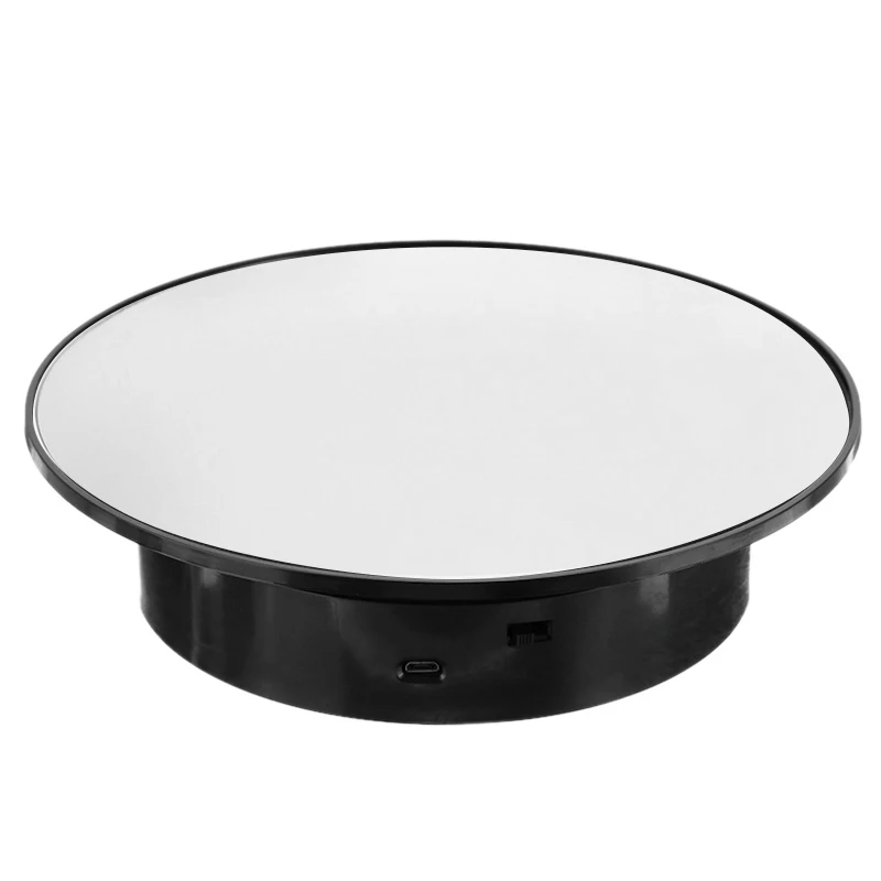 20cm Electric Rotating Jewelry Display Stand Motorized Rotary Turntable Modeldisplay Stand Base USB/Battery Powered