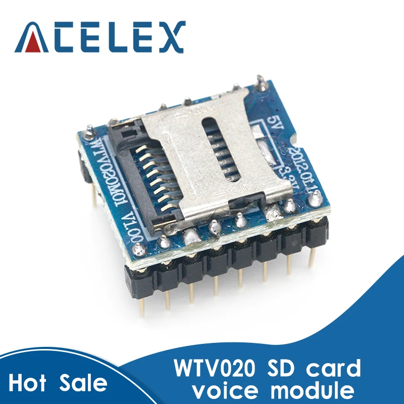 WTV020 SD WTV020SD 20SS мини карта MP3 звуковой модуль голосовой для PIC Arduino 2560 UNO R3 16P|Детали и