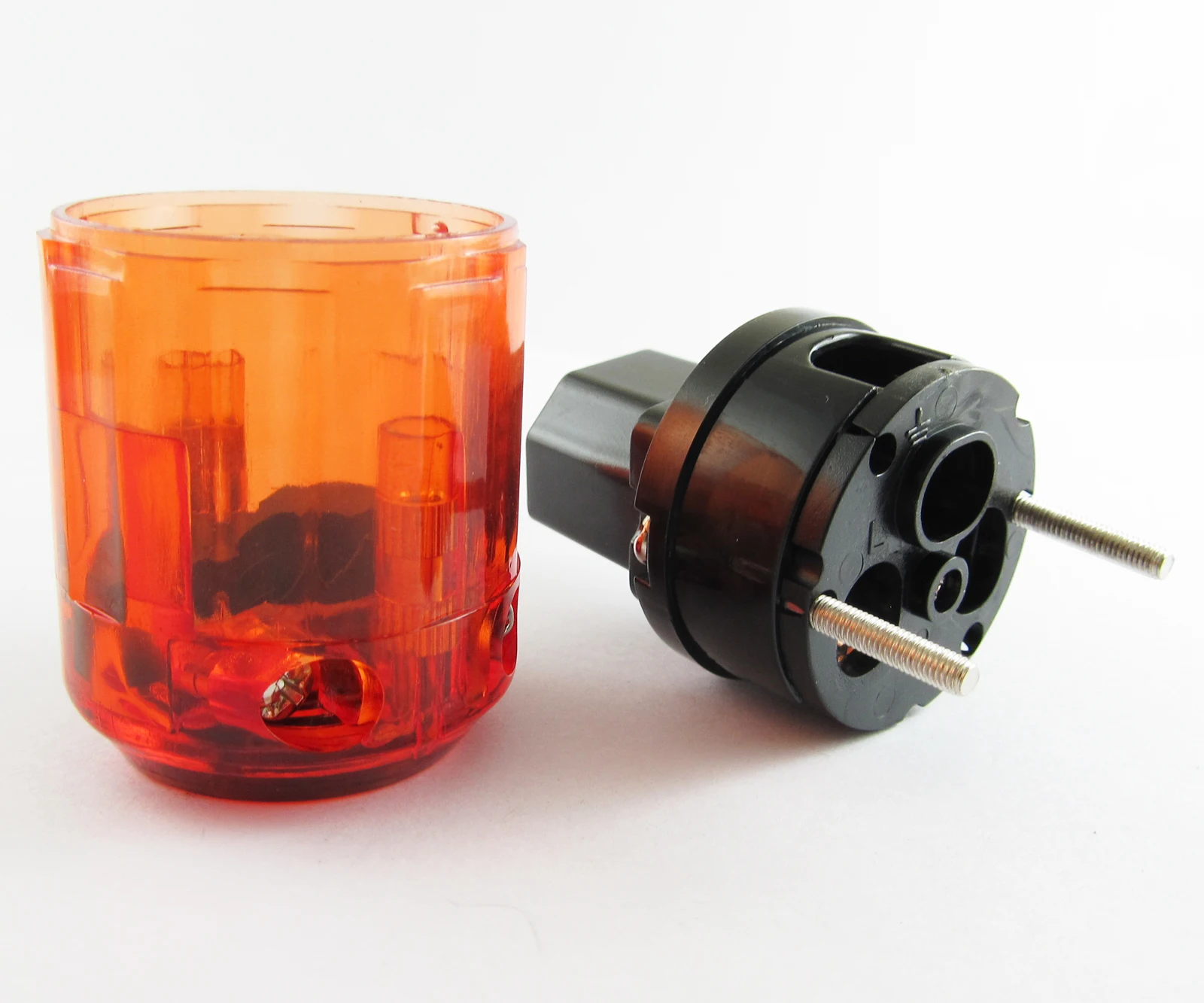 1 шт. латунный женский разъем IEC стандарта США 3 контакта для аудио прозрачный