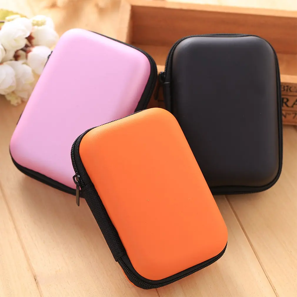 

Replacement PU Protective Cover Hand Bag Storage Case Transport For Earphones Accessories And Usb Cable
