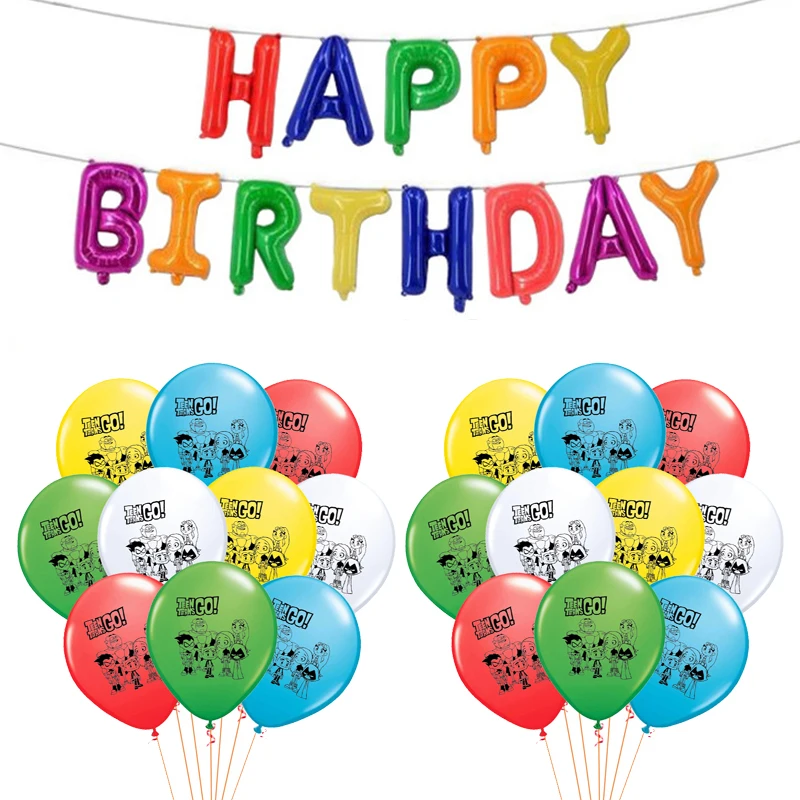 Титаны Go воздушные шары аниме Робин латексные Косплэй мультфильм вечерние