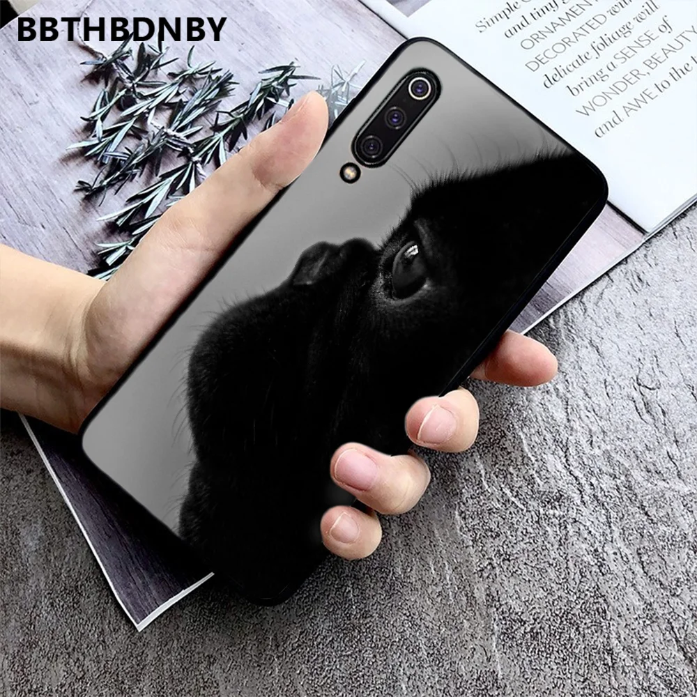 Французский бульдог черный мягкий чехол для телефона из ТПУ бампер Xiaomi Redmi 4x5 plus 6A