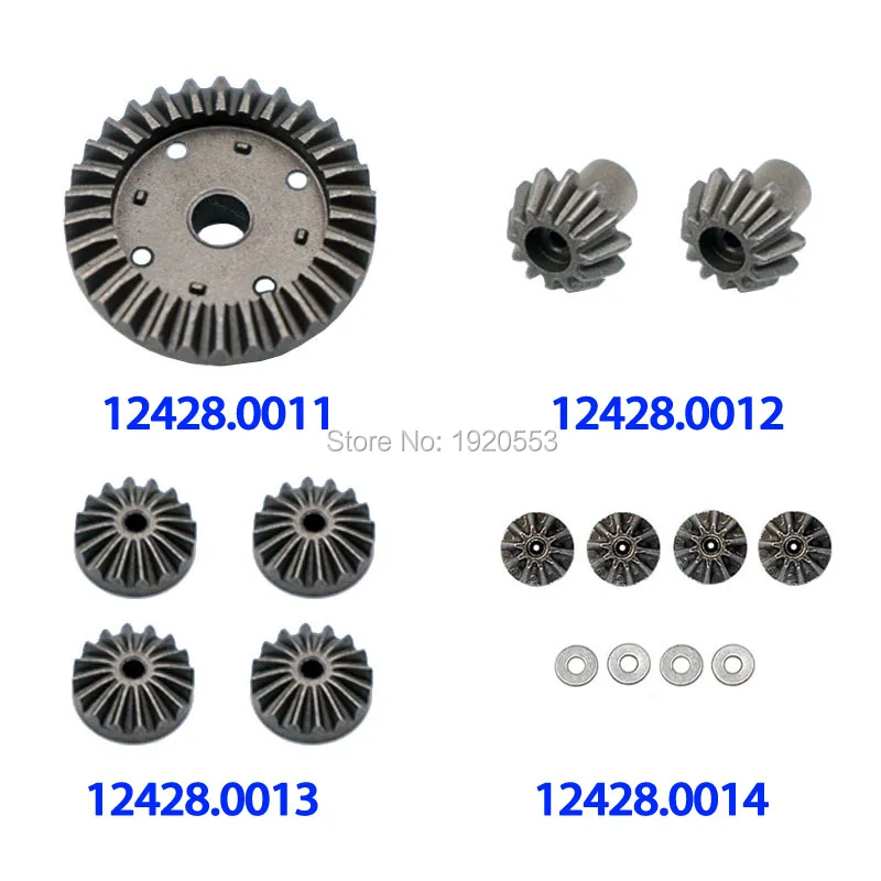 Wltoys 12423 12428 12429 оригинальная металлическая Шестерня 62T 30T 16T 12T 10T дифференциальная