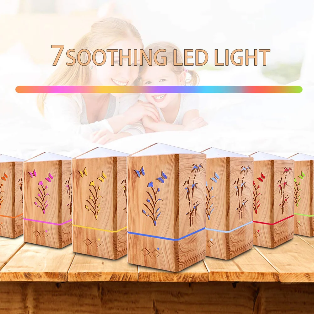 Увлажнитель воздуха для дома и офиса 7 цветов 200 мл | Бытовая техника