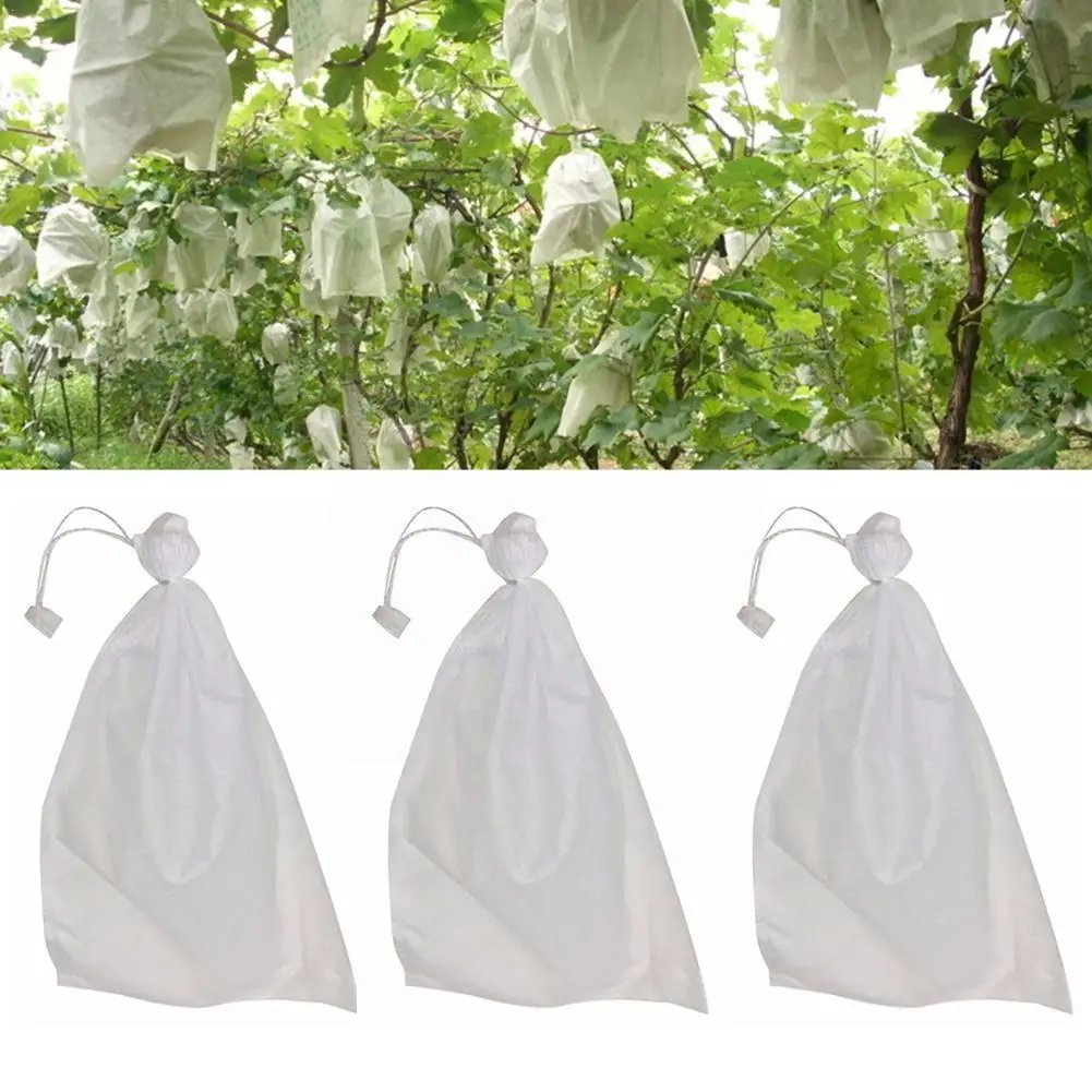 

1Pcs Grape Protection Bag For Fruit Vegetable Grap Mesh Bag Against Insect Pouch Waterproof Pest Control Anti-Bird Garden W E9T4