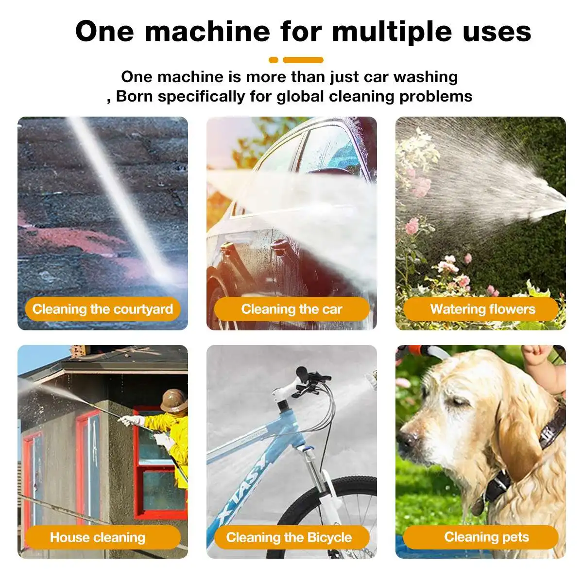 1500W Cordless High Pressure Washer Spray Water Gun Car Wash Nozzle Cleaning Machine for Makita 18V Battery | Автомобили и