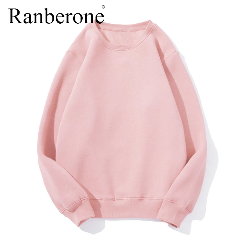 Женская Повседневная Свободная Толстовка Ranberone с круглым - Цена: 1 088,71 руб.