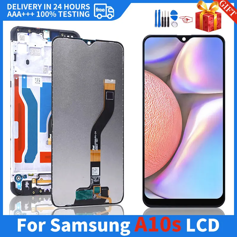 

ЖК-дисплей для Samsung Galaxy A10s A107/DS A107F A107FD A107M, сенсорный экран с дигитайзером и рамкой, 6,2 дюйма, оригинал