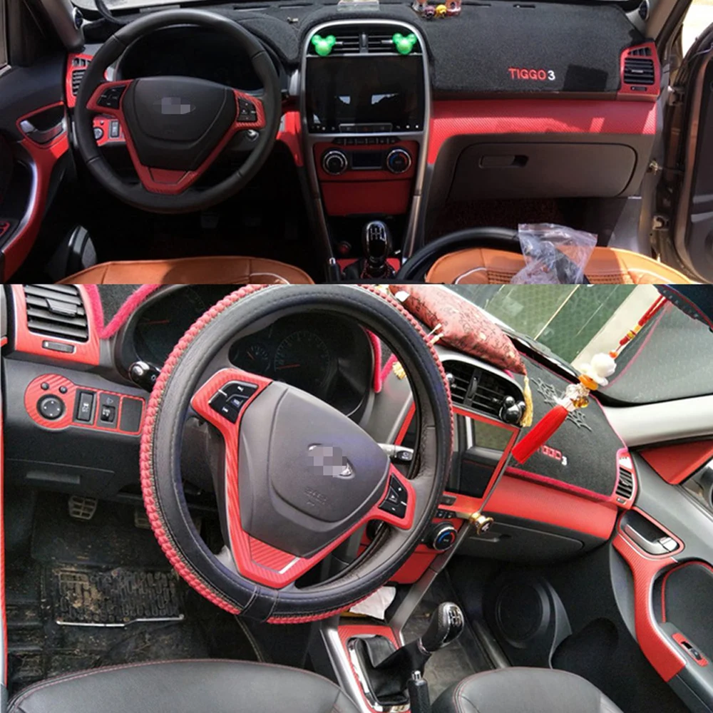 Автомобильный Стайлинг 3D 5D из углеродного волокна автомобильная интерьерная