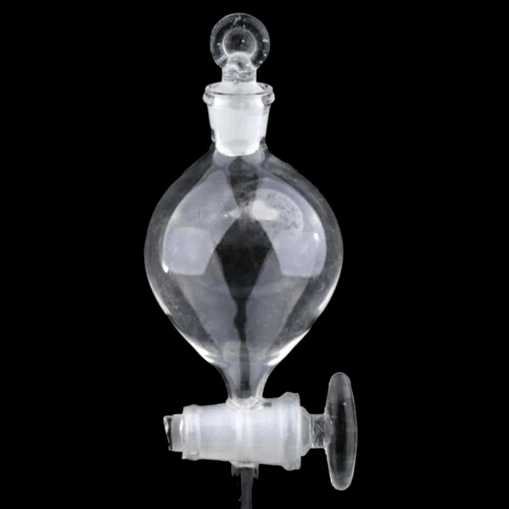 New Glass Conical Flask Separatory Funnel Stopper Lab Gas Generator Apparatus Kit like oxygen hydrogen and carbon dioxide | Канцтовары