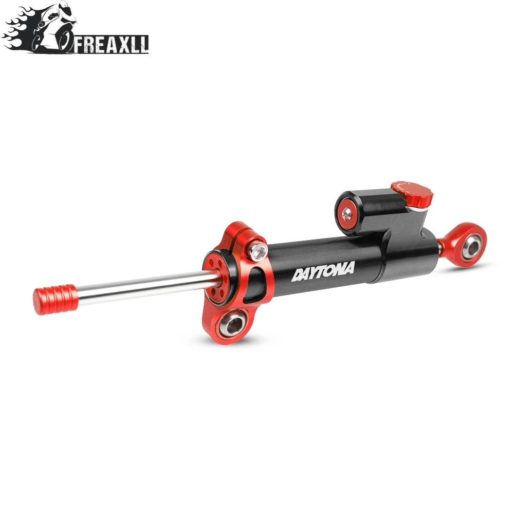 Red-Black Мото CNC мотоцикл рулевой демпфер Стабилизатор Линейный Обратный контроль безопасности для Triumph DAYTONA T595 955i Daytona 675 R - Цвет: Red-Black