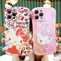 hello kitty blu ray small waist phone case for iphone13 13pro 13promax 12 12pro max 11 pro x xs max xr 7 8 plus cover