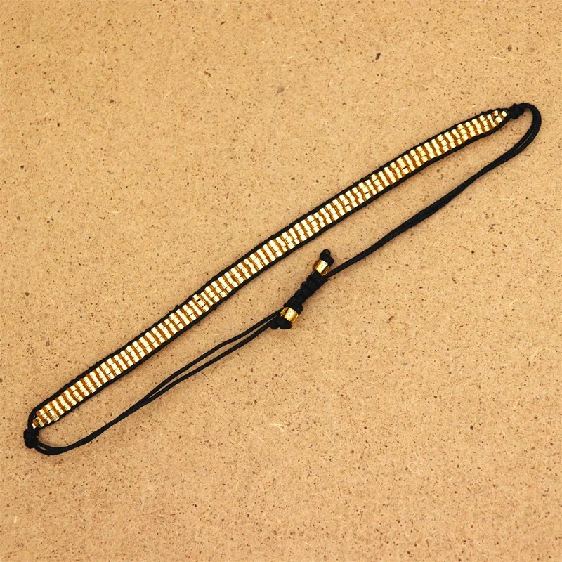 

ZHONGVI MIYUKI Bracelet For Women Handmade Gold Rivet Bracelets LOVE Letter Punk Jewelry Pulseras Mujer Moda Best Friends Gift