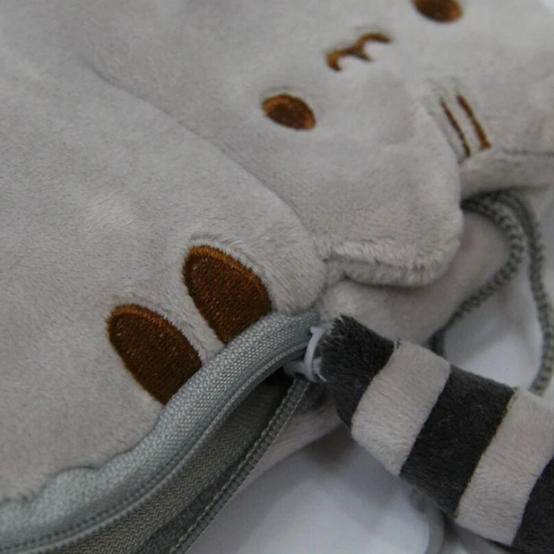 Чехол карандаш с мультяшным котом для девочек Kawai Большой Вместительный плюшевый